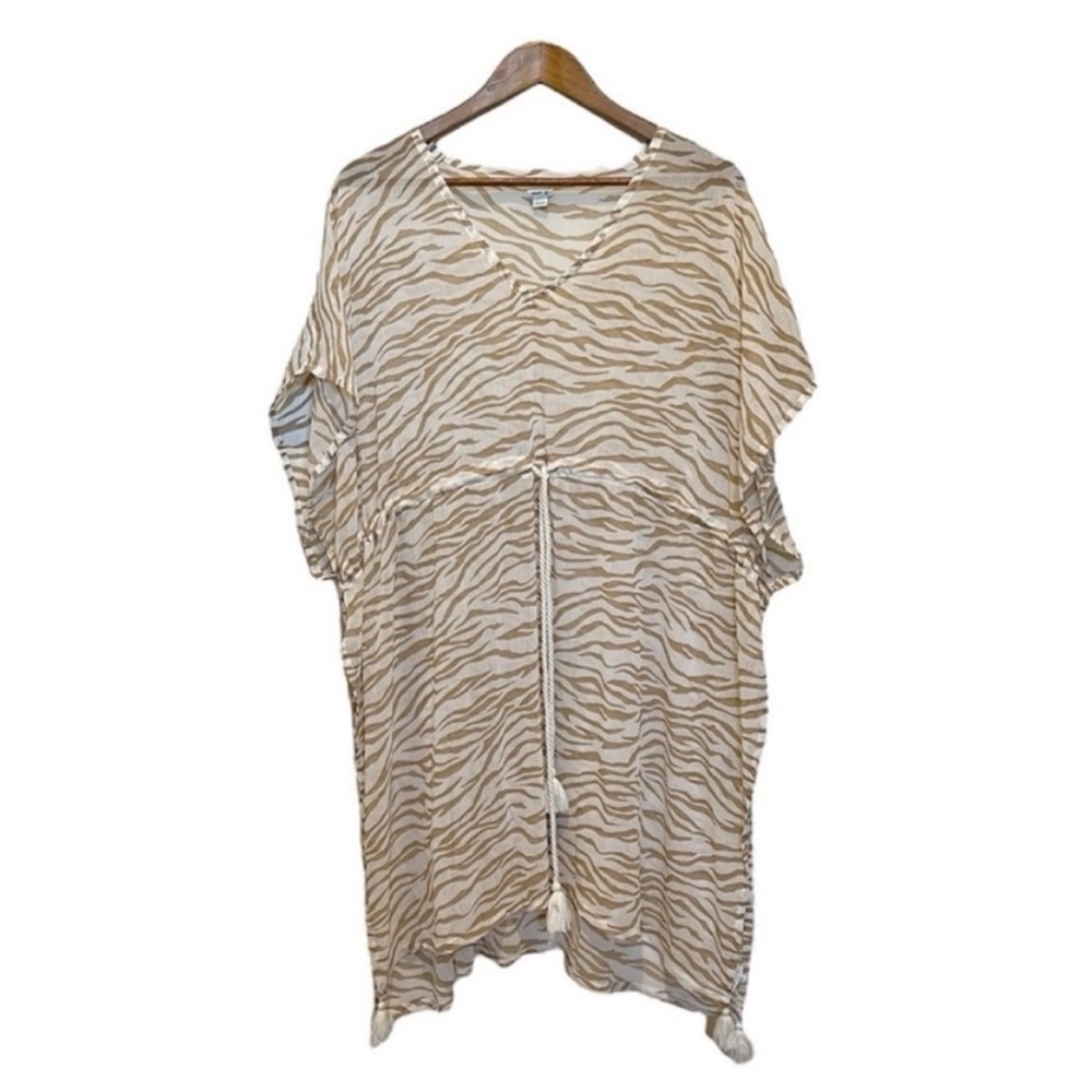 Aerie Zebra Print Swim Coverup Size Medium / Large Tie Front Lightweight
